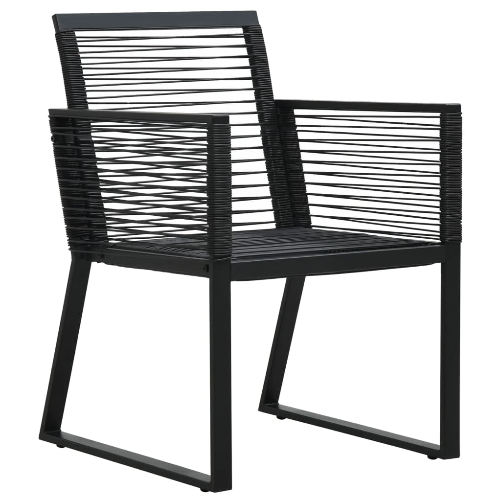 vidaXL Set mobilier de grădină, 5 piese, negru, ratan PVC