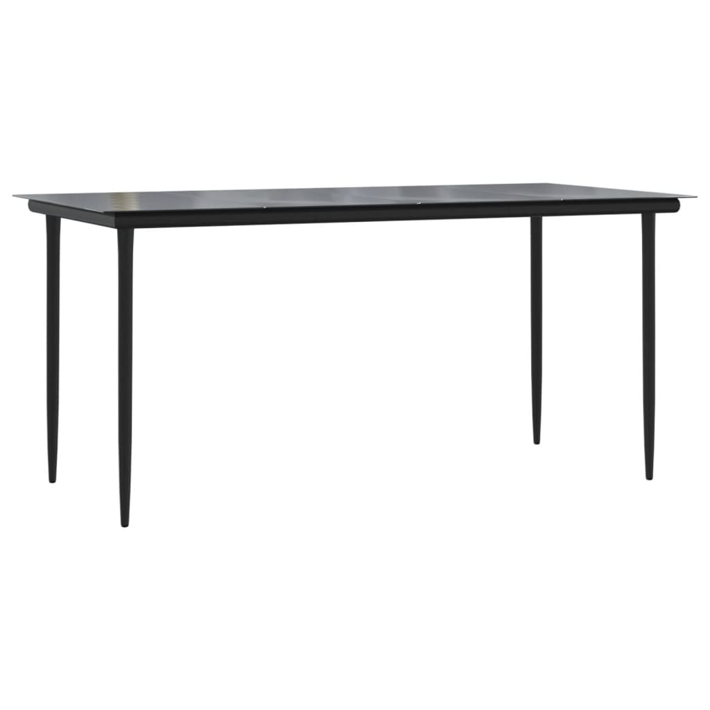 vidaXL Set mobilier de grădină, 5 piese, negru, ratan PVC