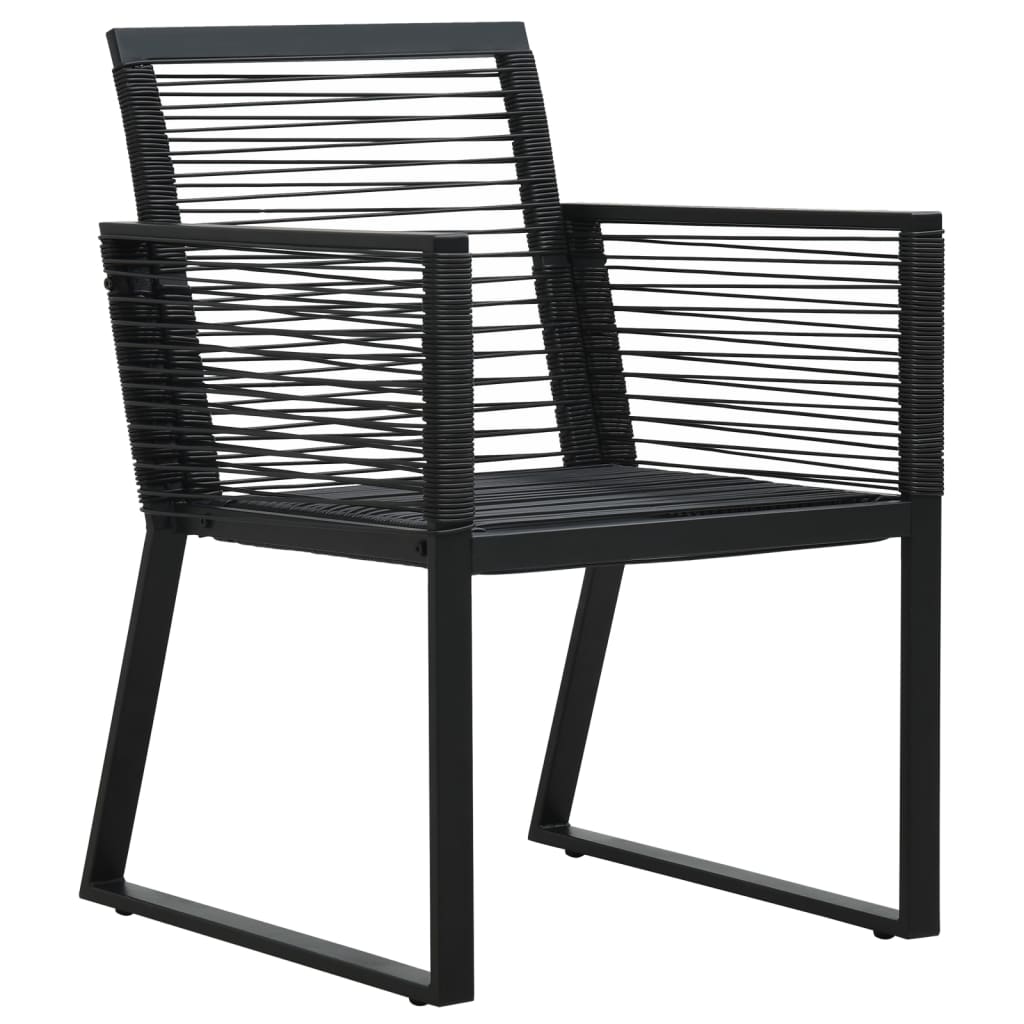 vidaXL Set mobilier de grădină, 7 piese, negru, ratan PVC vidaXL Set mobilier de grădină, 7 piese, negru, ratan PVC