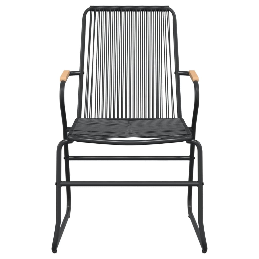 vidaXL Set mobilier de grădină, 7 piese, negru, ratan PVC