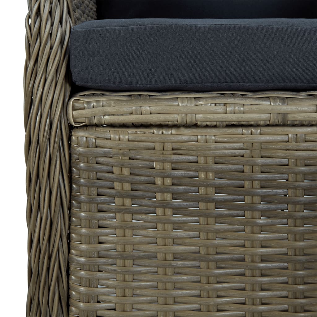 vidaXL Set mobilier de grădină, 5 piese, maro, poliratan vidaXL Set mobilier de grădină, 5 piese, maro, poliratan