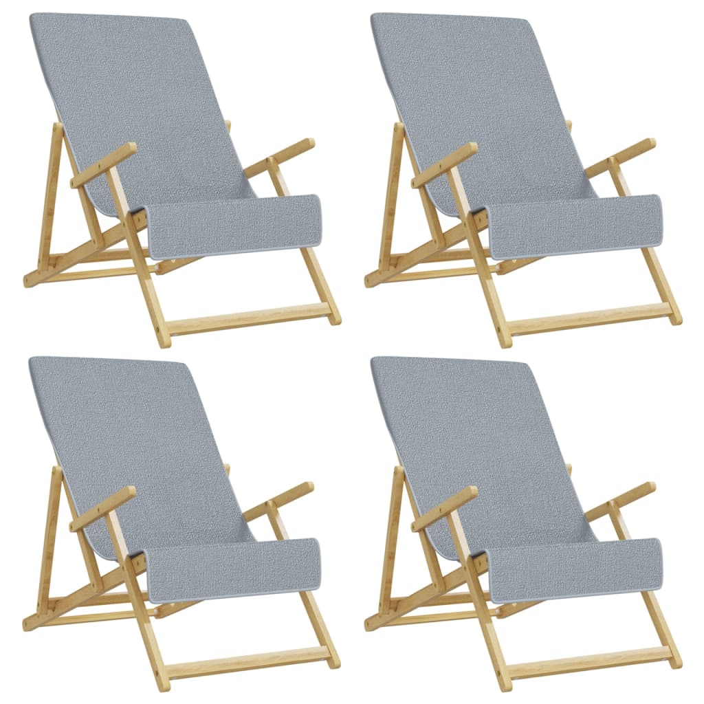 vidaXL Prosoape de plajă, 4 buc., gri, 60x135 cm, textil 400 GSM vidaXL Prosoape de plajă, 4 buc., gri, 60x135 cm, textil 400 GSM
