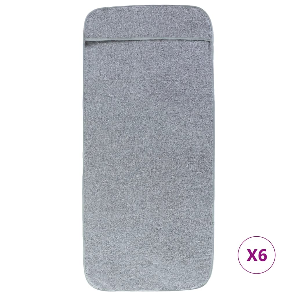 vidaXL Prosoape de plajă 6 buc. gri 60x135 cm textil 400 GSM vidaXL Prosoape de plajă 6 buc. gri 60x135 cm textil 400 GSM