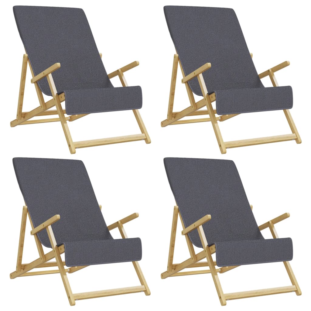 vidaXL Prosoape de plajă, 4 buc., antracit, 60x135 cm, textil 400 GSM vidaXL Prosoape de plajă, 4 buc., antracit, 60x135 cm, textil 400 GSM