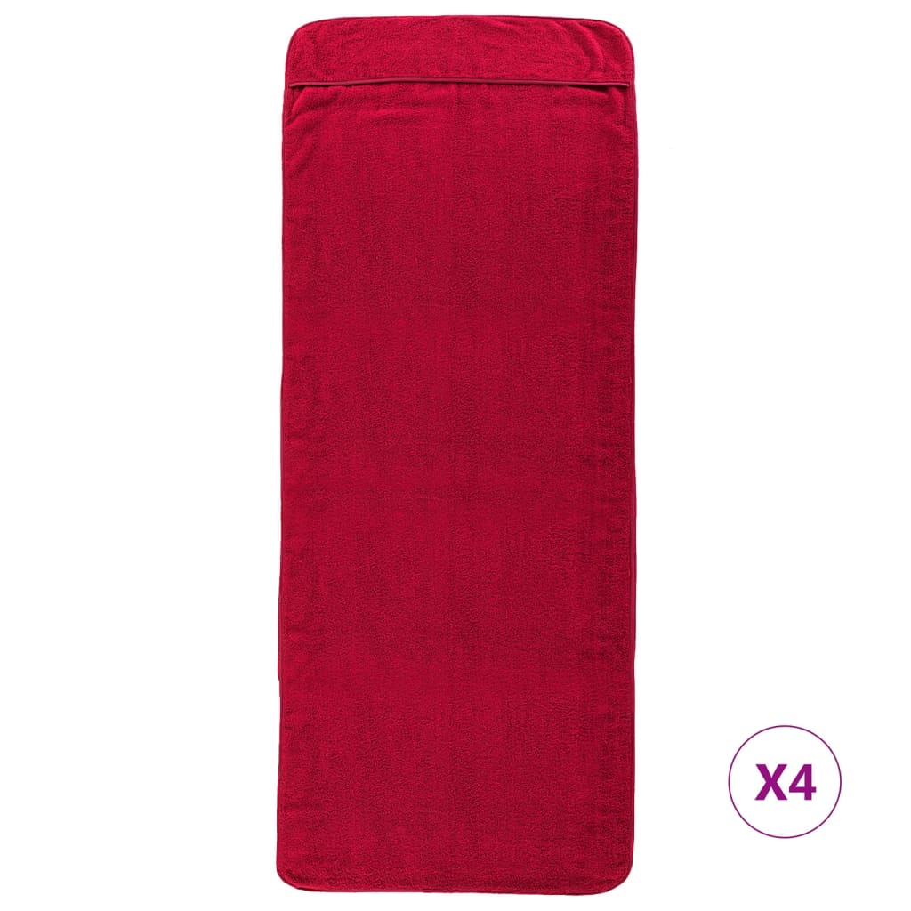 vidaXL Prosoape de plajă, 4 buc., vișiniu, 60x135 cm, textil, 400 GSM vidaXL Prosoape de plajă, 4 buc., vișiniu, 60x135 cm, textil, 400 GSM