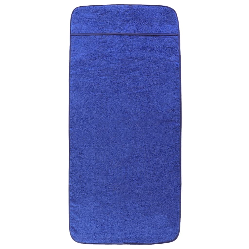 vidaXL Prosoape de plajă, 6 buc., albastru, 60x135 cm, textil 400 GSM vidaXL Prosoape de plajă, 6 buc., albastru, 60x135 cm, textil 400 GSM