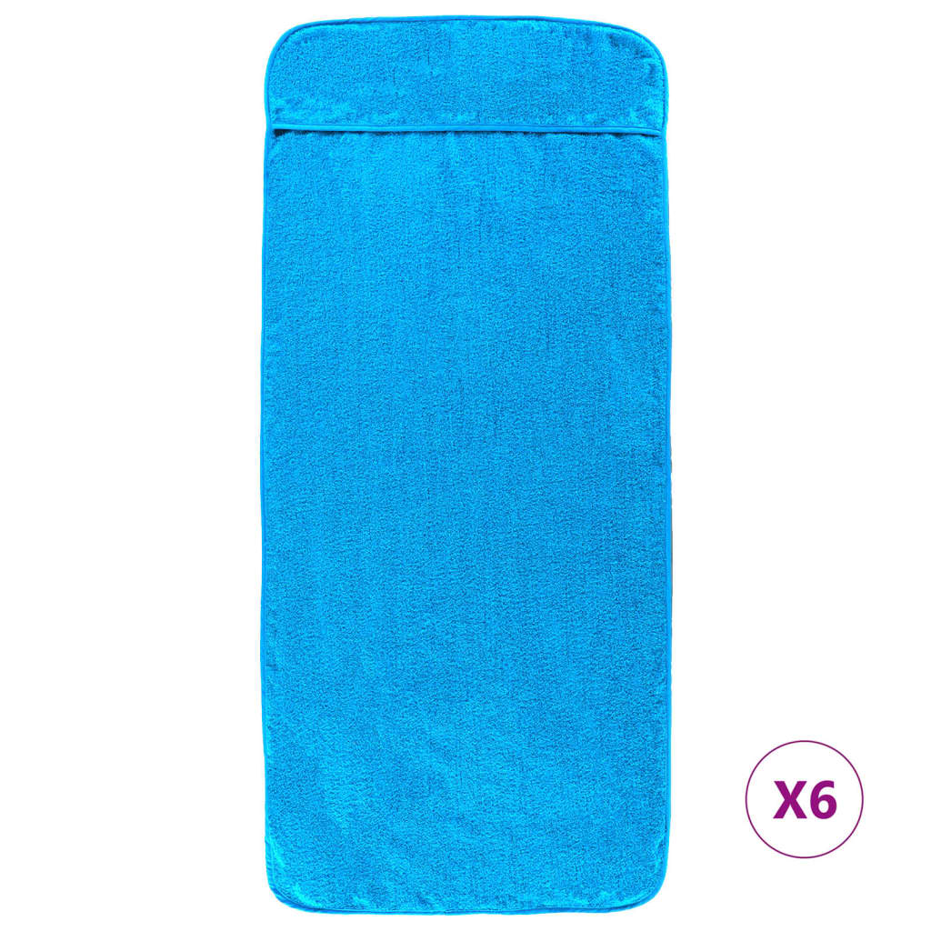 vidaXL Prosoape de plajă, 6 buc., turcoaz, 60x135 cm, textil 400 GSM vidaXL Prosoape de plajă, 6 buc., turcoaz, 60x135 cm, textil 400 GSM