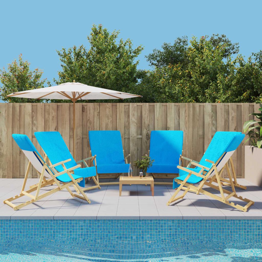 vidaXL Prosoape de plajă, 6 buc., turcoaz, 60x135 cm, textil 400 GSM vidaXL Prosoape de plajă, 6 buc., turcoaz, 60x135 cm, textil 400 GSM