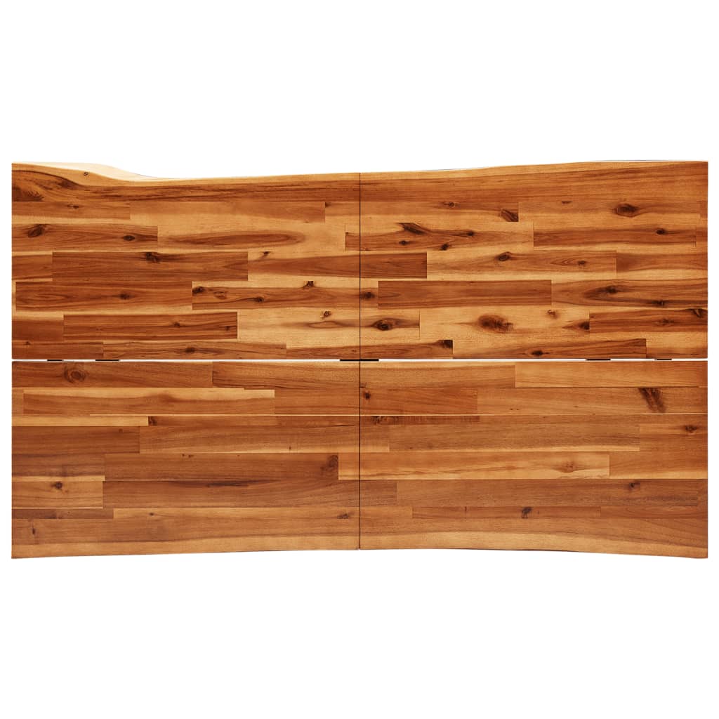 vidaXL Set de masă din 3 piese, margini naturale, lemn masiv de acacia