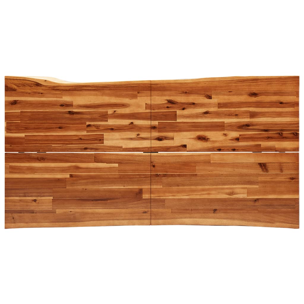 vidaXL Set de masă din 3 piese, margini naturale, lemn masiv de acacia