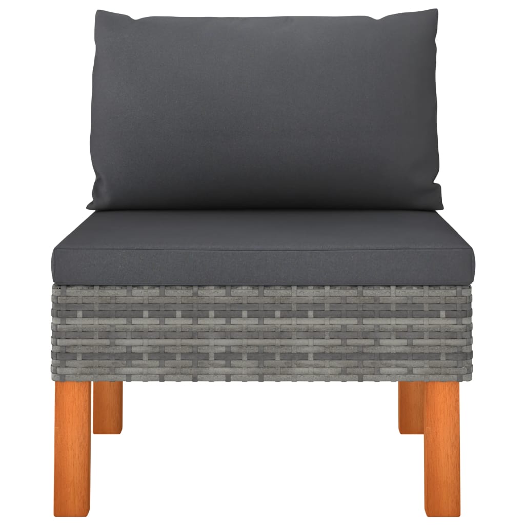 vidaXL Set mobilier grădină, 3 piese, poliratan & lemn masiv eucalipt vidaXL Set mobilier grădină, 3 piese, poliratan & lemn masiv eucalipt