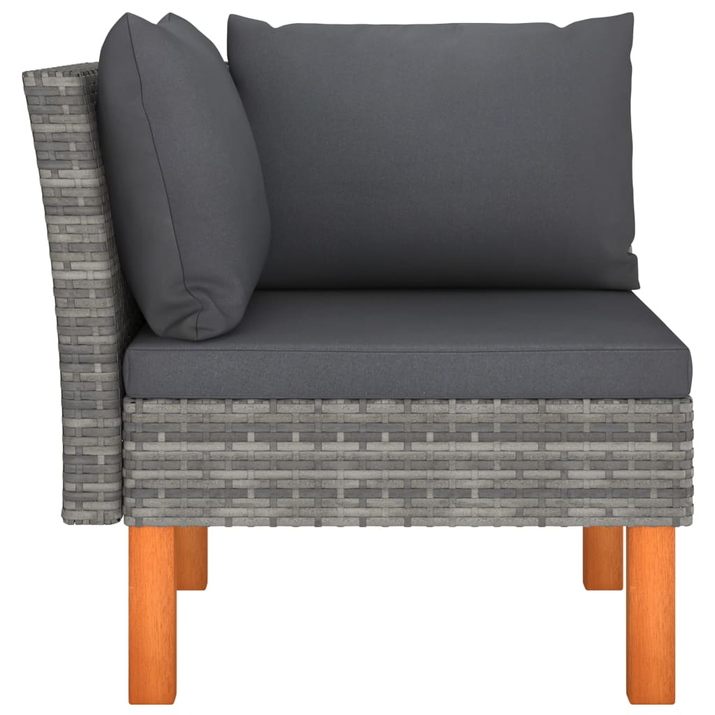 vidaXL Set mobilier grădină, 3 piese, poliratan & lemn masiv eucalipt vidaXL Set mobilier grădină, 3 piese, poliratan & lemn masiv eucalipt