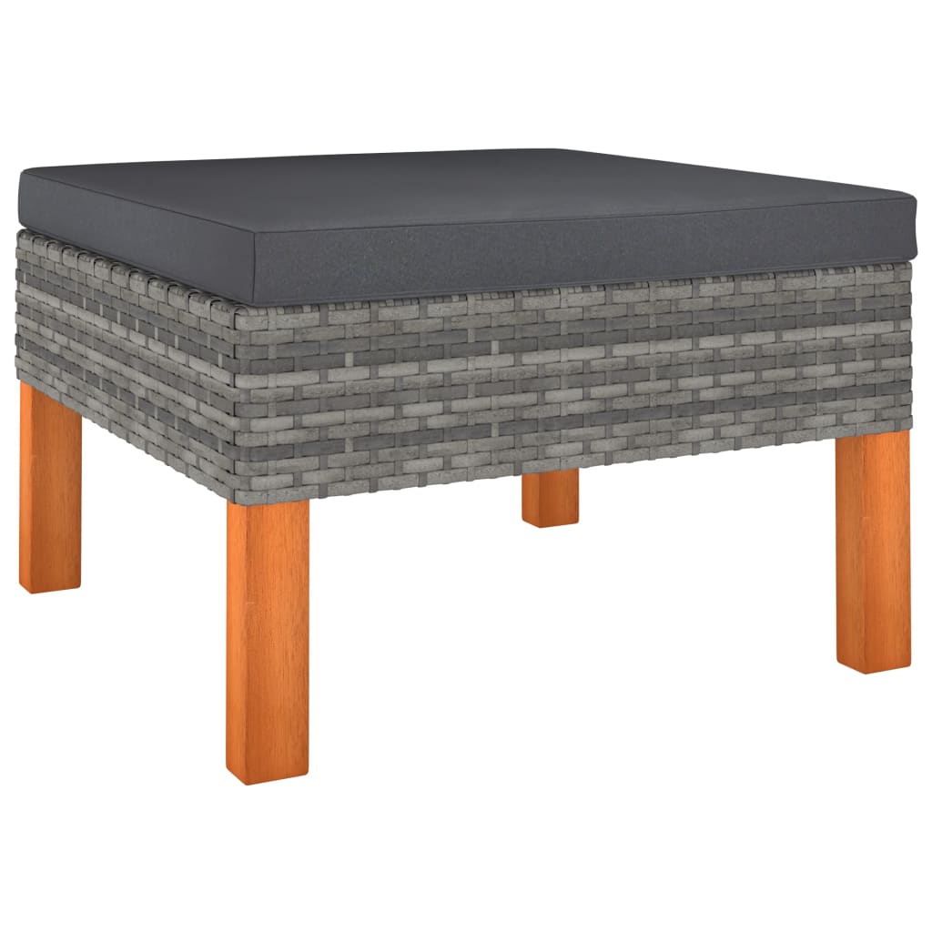 vidaXL Set mobilier grădină, 3 piese, poliratan & lemn masiv eucalipt vidaXL Set mobilier grădină, 3 piese, poliratan & lemn masiv eucalipt