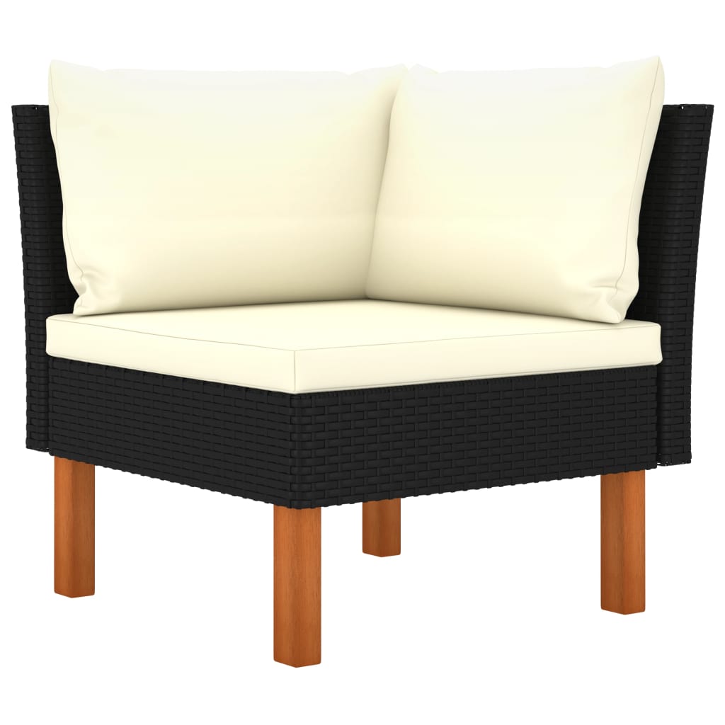 vidaXL Set mobilier grădină, 3 piese, poliratan & lemn masiv eucalipt vidaXL Set mobilier grădină, 3 piese, poliratan & lemn masiv eucalipt