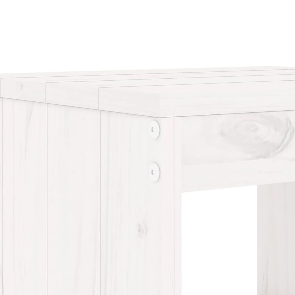 vidaXL Set mobilier de grădină, 13 piese, alb, lemn masiv de pin vidaXL Set mobilier de grădină, 13 piese, alb, lemn masiv de pin