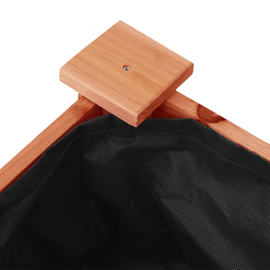 vidaXL Jardinieră cu roți & căptușeală maro 71x37x76cm lemn masiv brad vidaXL Jardinieră cu roți & căptușeală maro 71x37x76cm lemn masiv brad