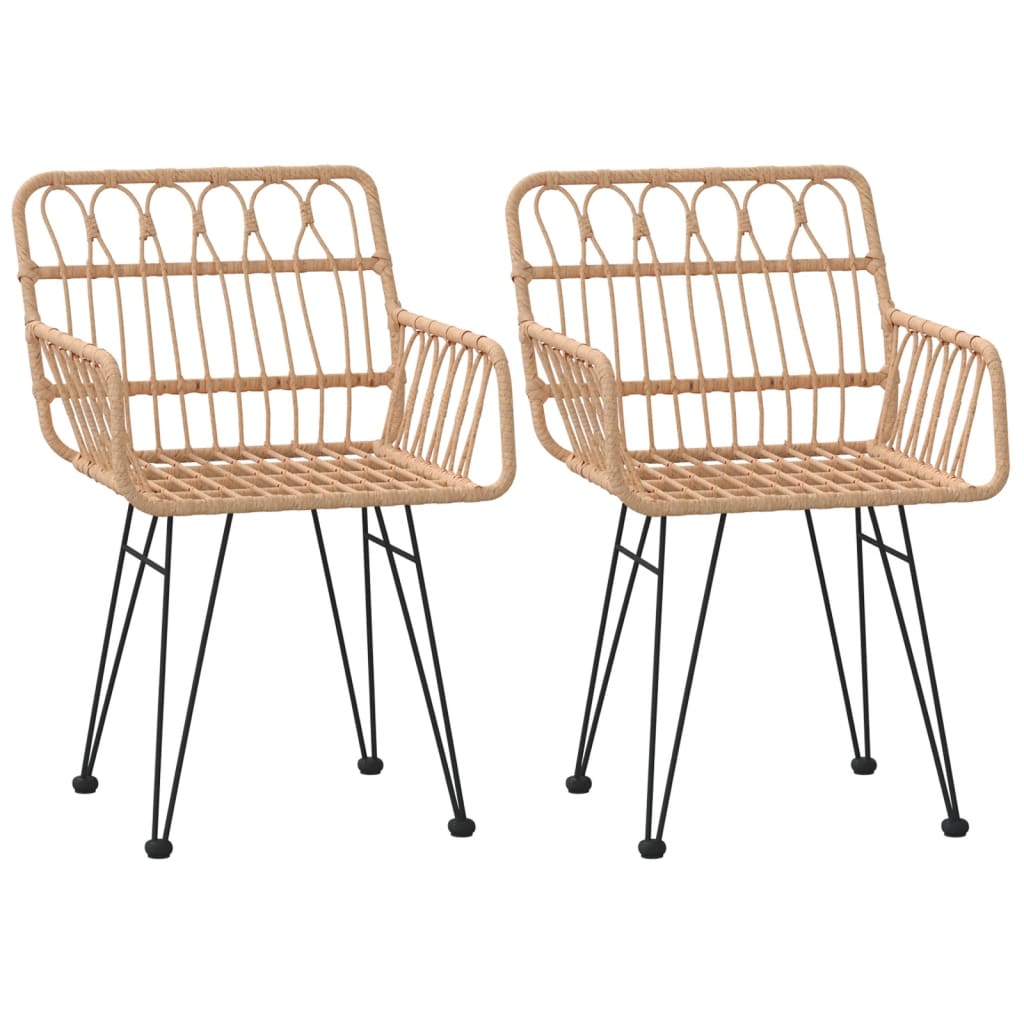 vidaXL Set mobilier de grădină, 3 piese, poliratan