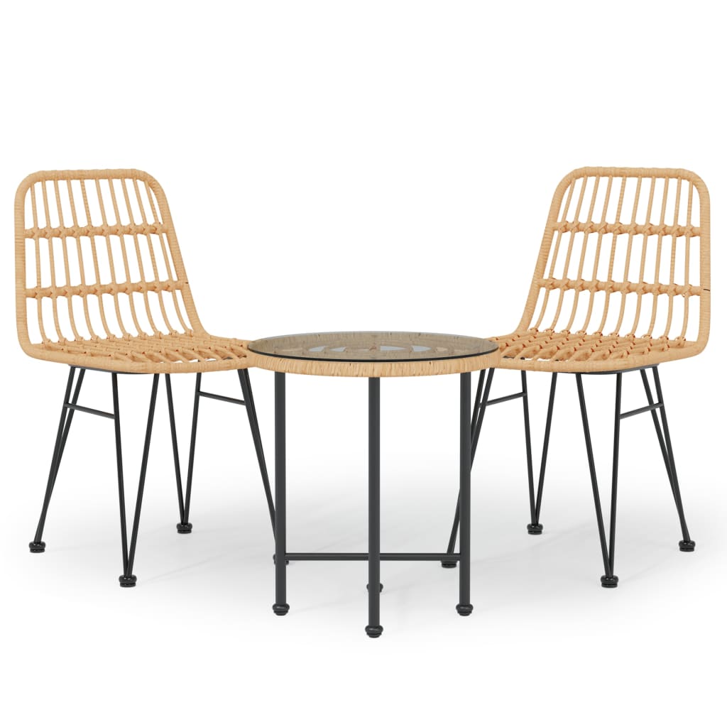 vidaXL Set mobilier de grădină, 3 piese, poliratan vidaXL Set mobilier de grădină, 3 piese, poliratan