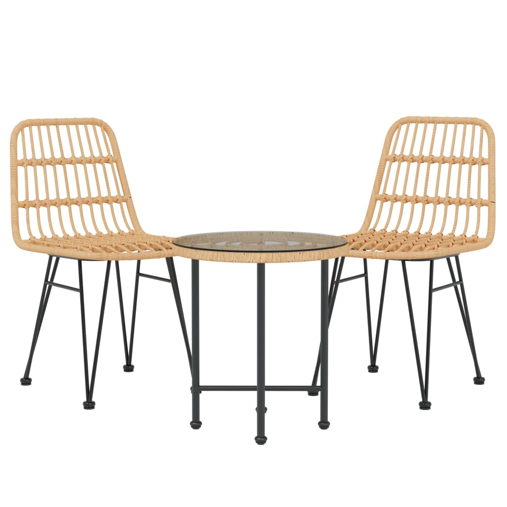vidaXL Set mobilier de grădină, 3 piese, poliratan vidaXL Set mobilier de grădină, 3 piese, poliratan