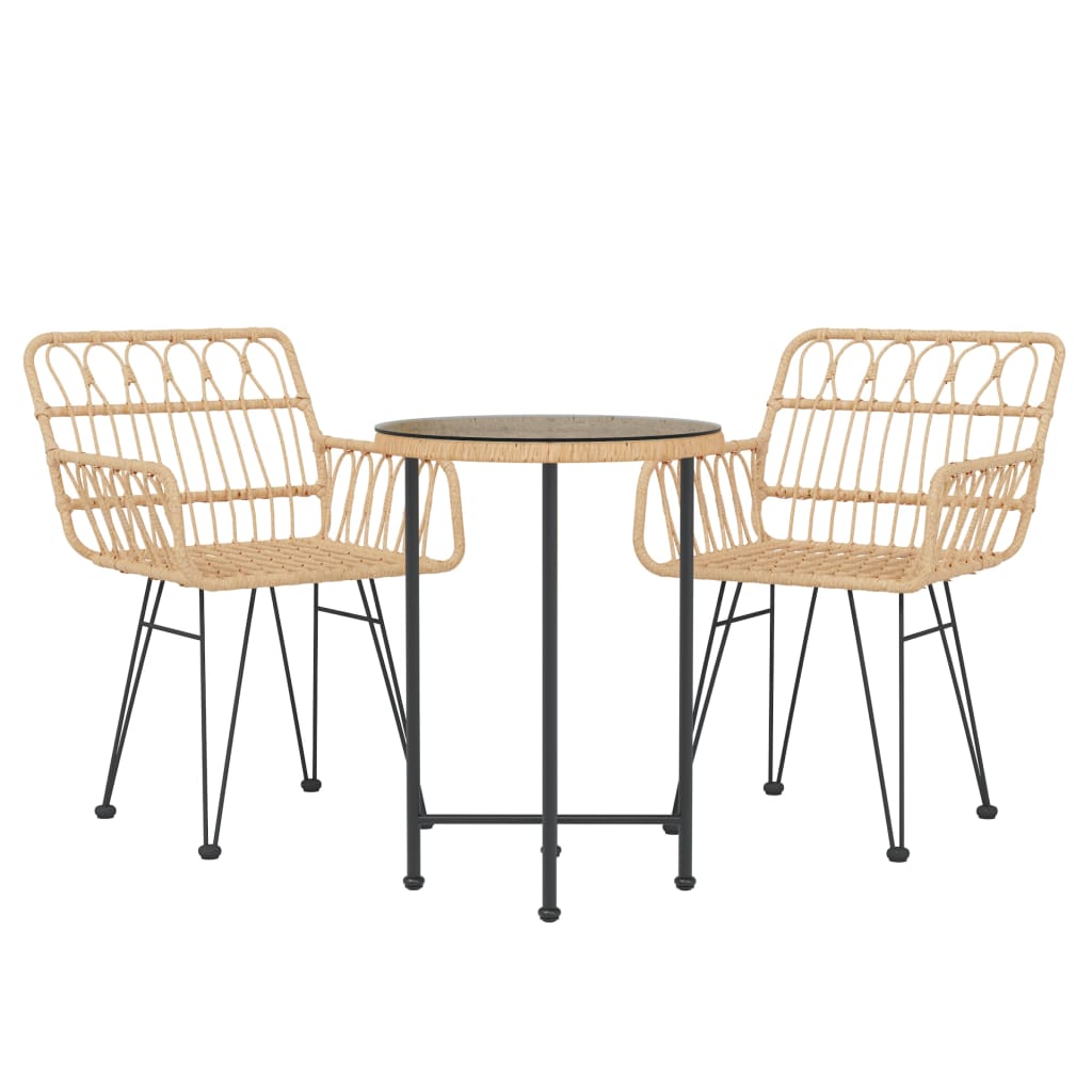 vidaXL Set mobilier de grădină, 3 piese, poliratan vidaXL Set mobilier de grădină, 3 piese, poliratan