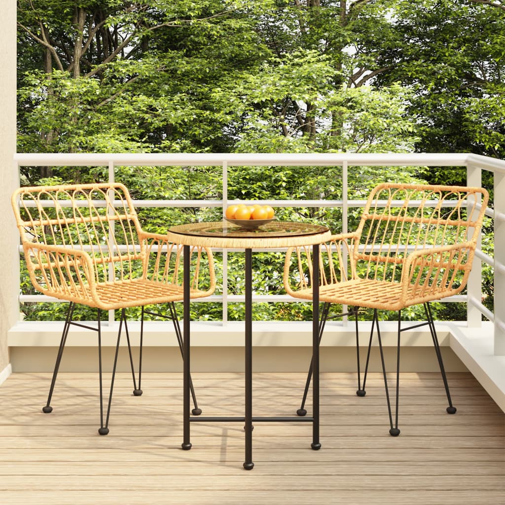vidaXL Set mobilier de grădină, 3 piese, poliratan vidaXL Set mobilier de grădină, 3 piese, poliratan