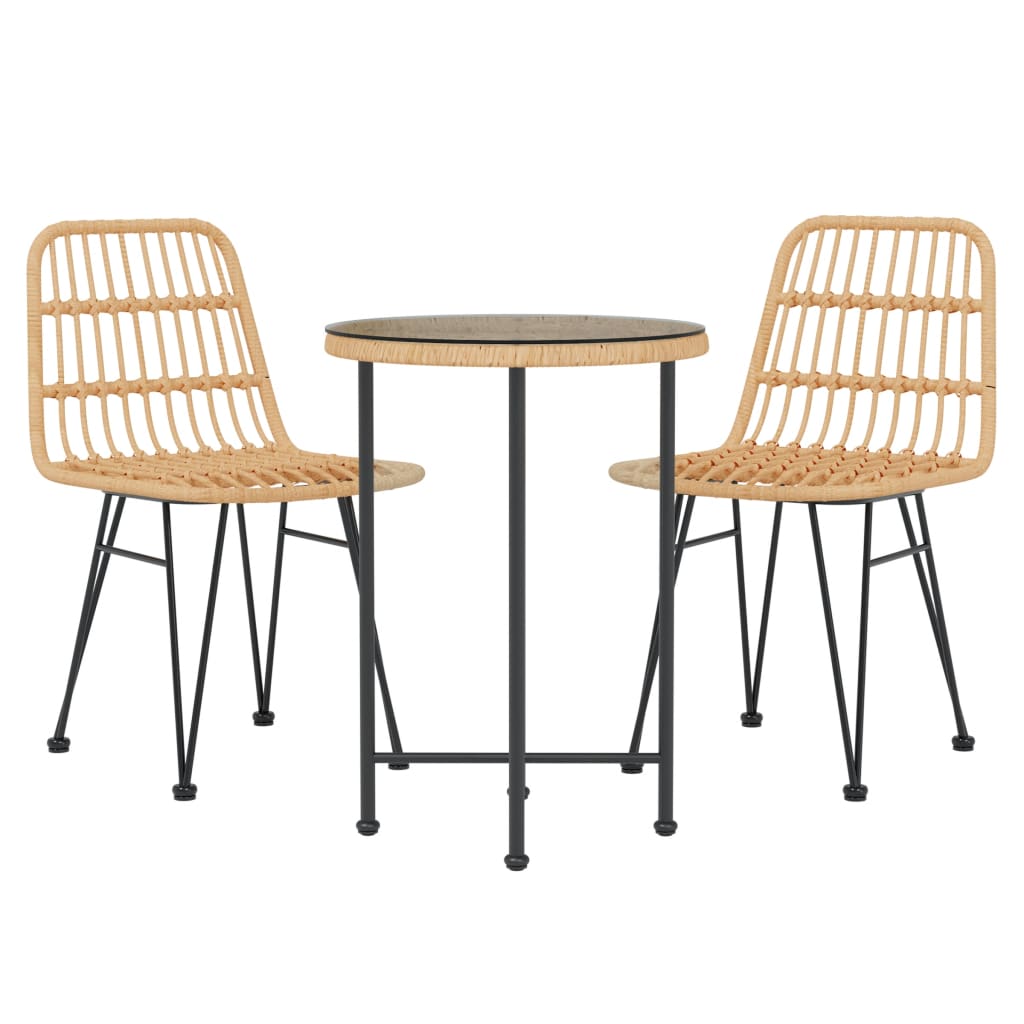 vidaXL Set mobilier de grădină, 3 piese, poliratan vidaXL Set mobilier de grădină, 3 piese, poliratan