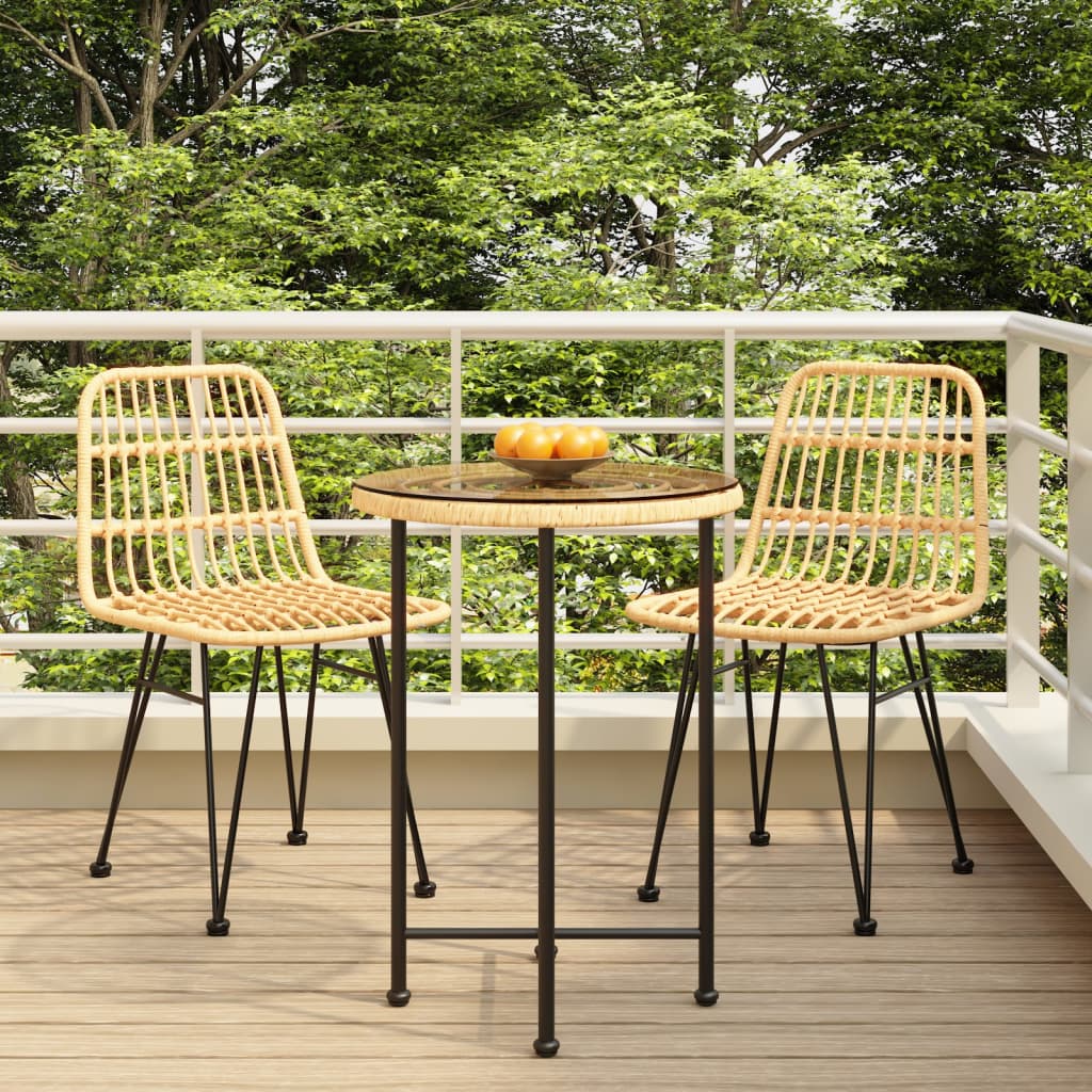 vidaXL Set mobilier de grădină, 3 piese, poliratan vidaXL Set mobilier de grădină, 3 piese, poliratan