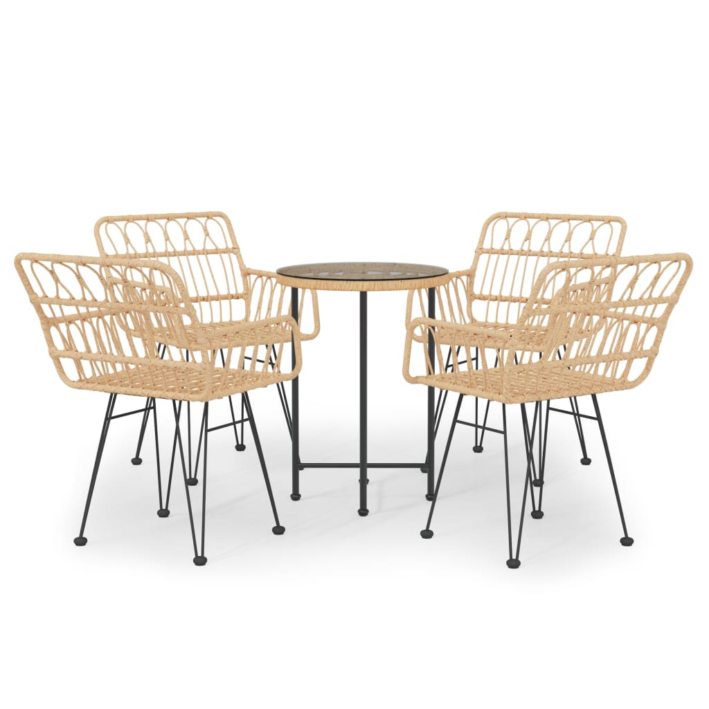 vidaXL Set mobilier de grădină, 5 piese, poliratan vidaXL Set mobilier de grădină, 5 piese, poliratan