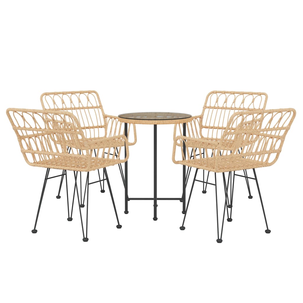 vidaXL Set mobilier de grădină, 5 piese, poliratan vidaXL Set mobilier de grădină, 5 piese, poliratan