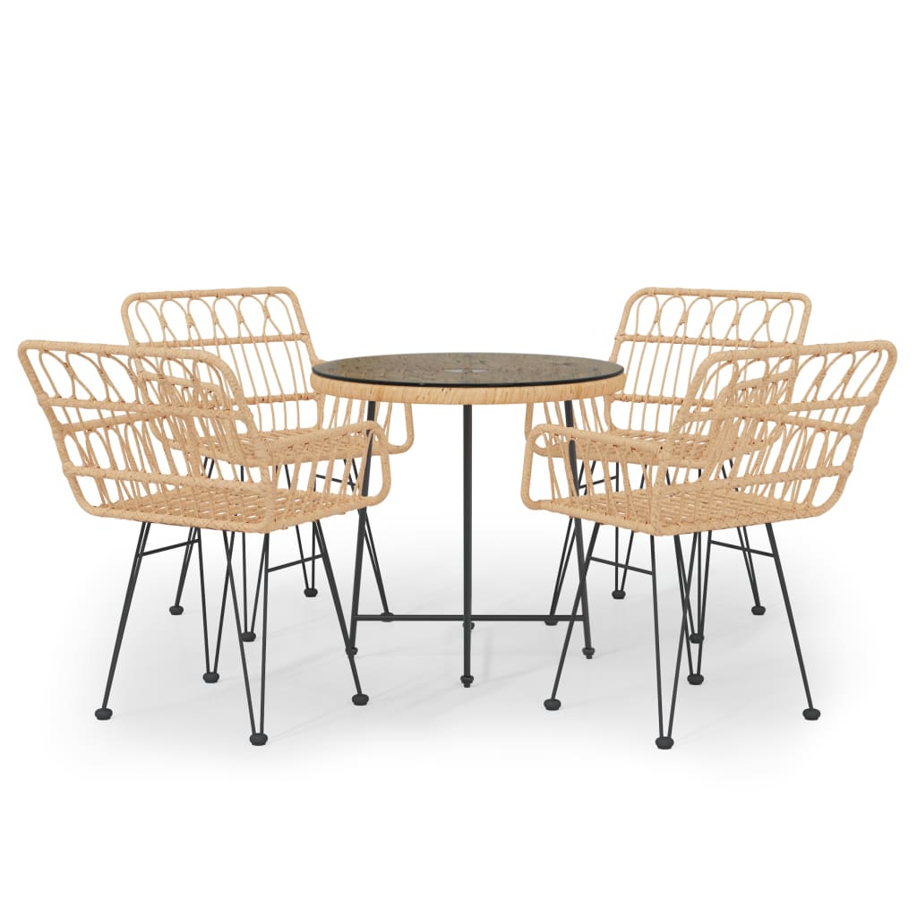 vidaXL Set mobilier de grădină, 5 piese, poliratan vidaXL Set mobilier de grădină, 5 piese, poliratan