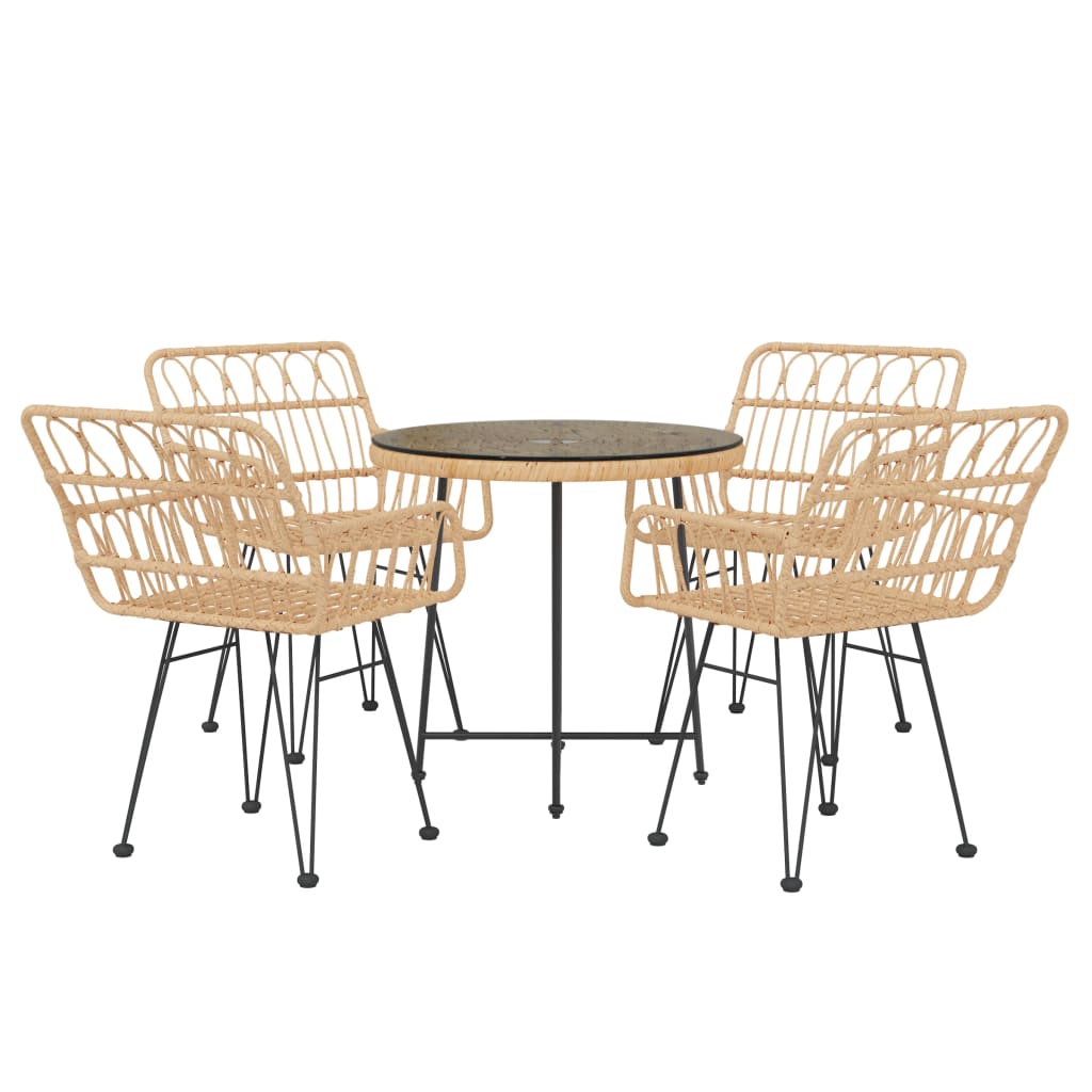 vidaXL Set mobilier de grădină, 5 piese, poliratan vidaXL Set mobilier de grădină, 5 piese, poliratan