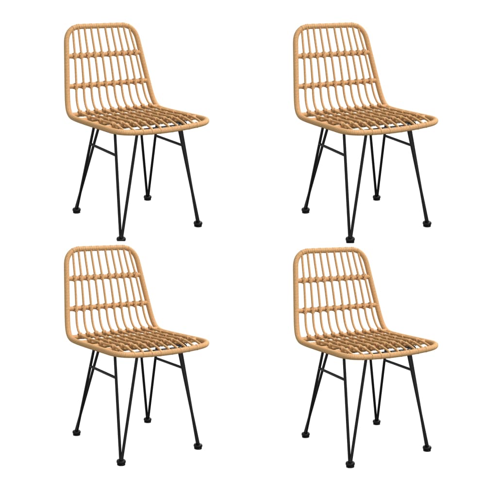 vidaXL Set mobilier de grădină, 5 piese, poliratan