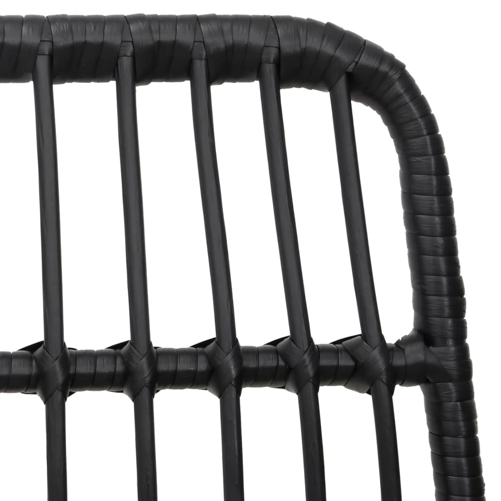 vidaXL Set mobilier de grădină, 5 piese, negru, poliratan vidaXL Set mobilier de grădină, 5 piese, negru, poliratan