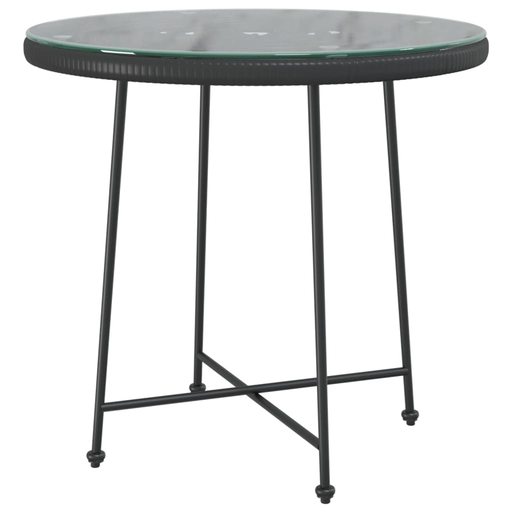 vidaXL Set mobilier de grădină, 5 piese, negru, poliratan vidaXL Set mobilier de grădină, 5 piese, negru, poliratan