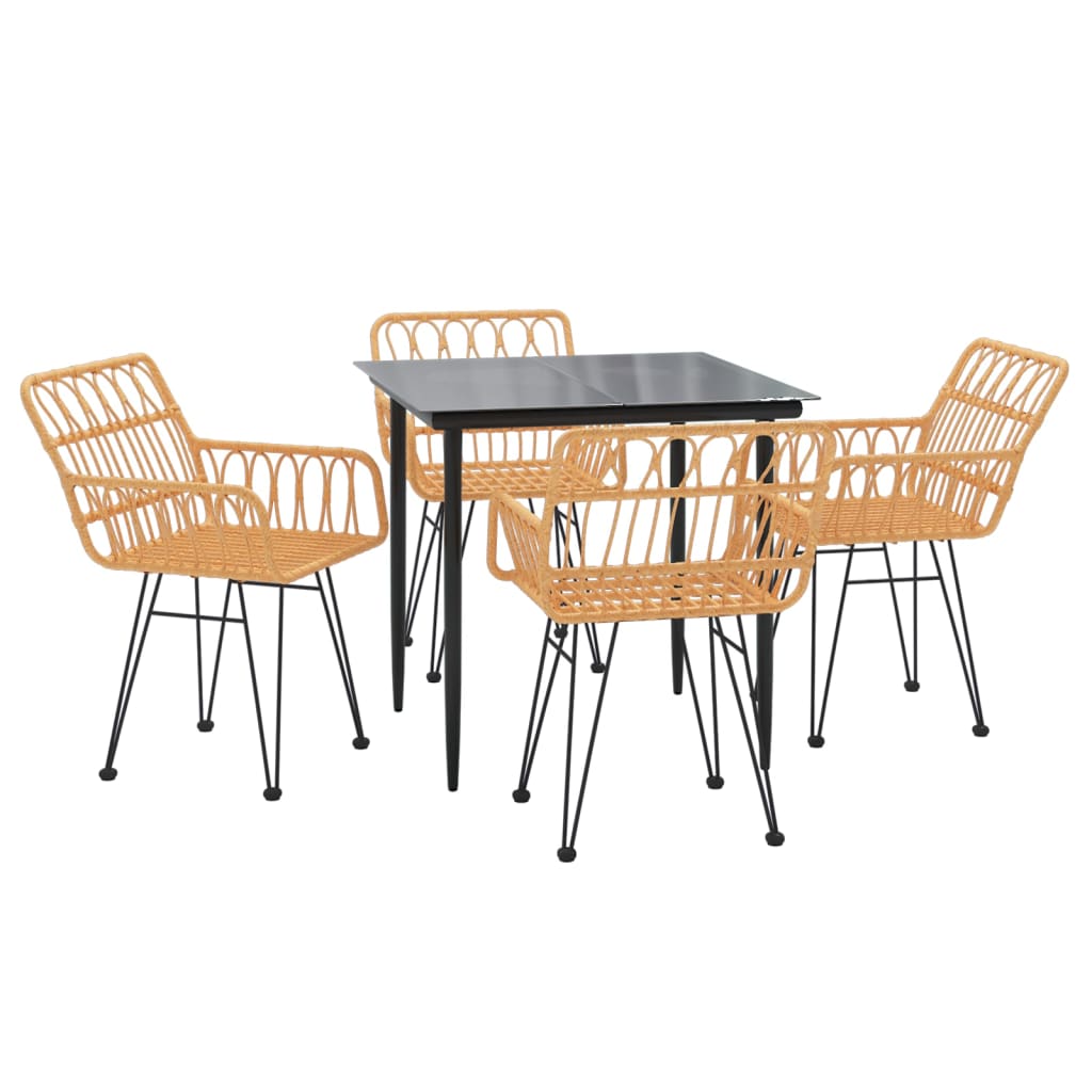 vidaXL Set mobilier de grădină, 5 piese, poliratan vidaXL Set mobilier de grădină, 5 piese, poliratan