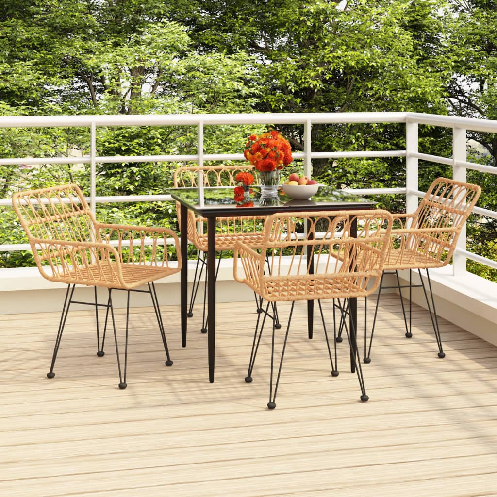 vidaXL Set mobilier de grădină, 5 piese, poliratan vidaXL Set mobilier de grădină, 5 piese, poliratan