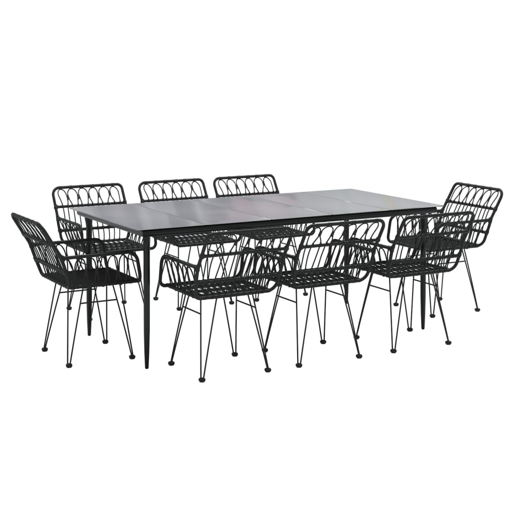 vidaXL Set mobilier de grădină, 9 piese, poliratan vidaXL Set mobilier de grădină, 9 piese, poliratan
