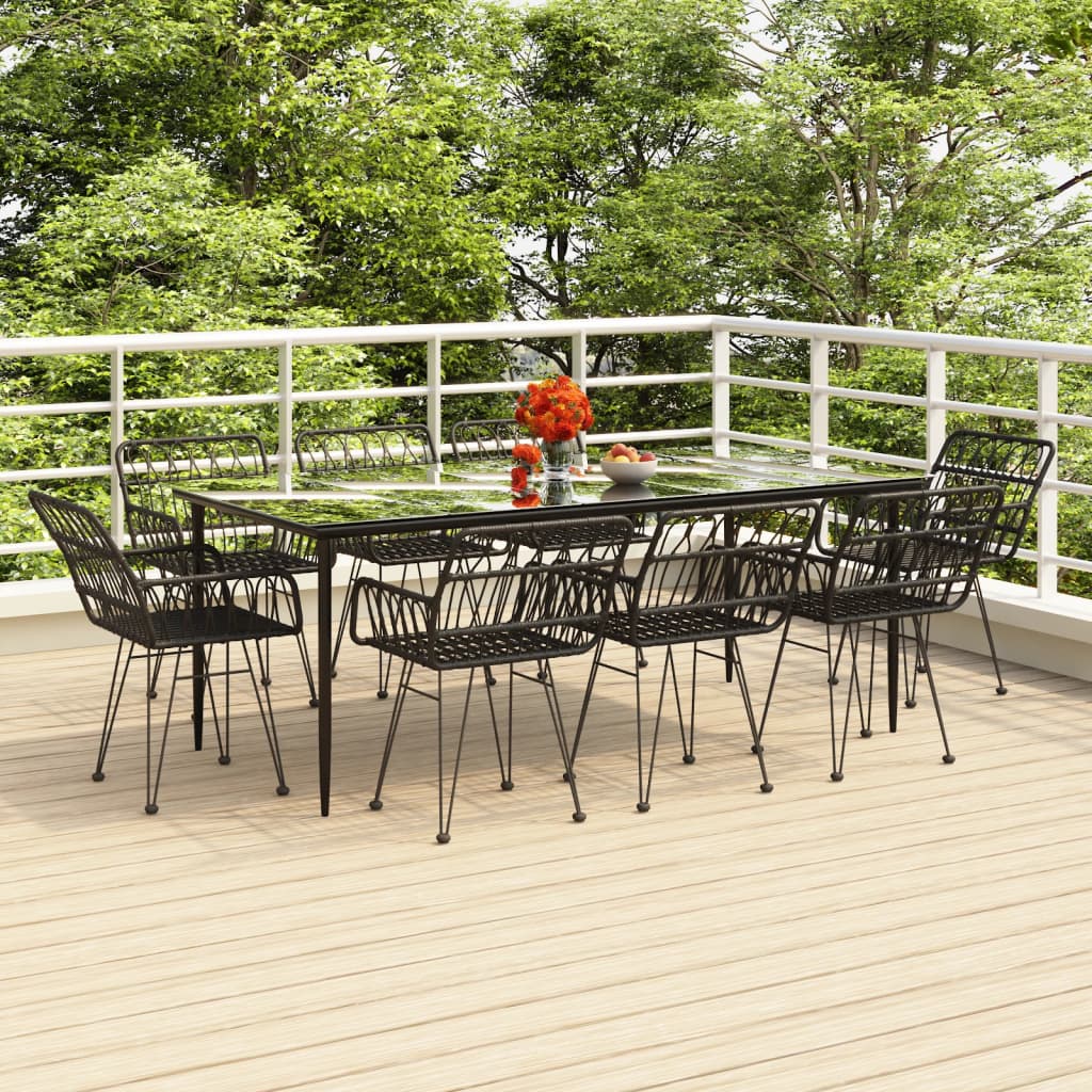 vidaXL Set mobilier de grădină, 9 piese, poliratan vidaXL Set mobilier de grădină, 9 piese, poliratan