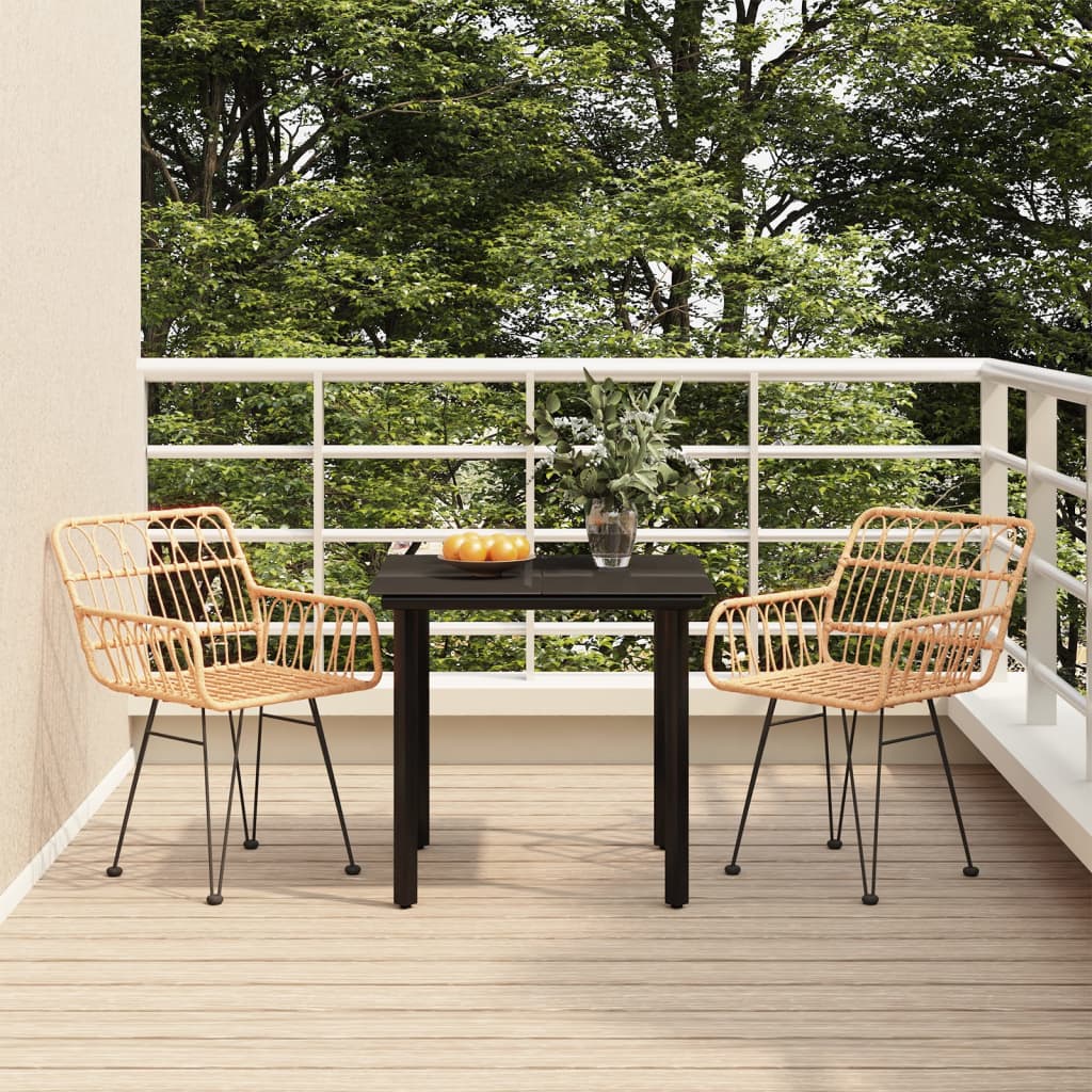 vidaXL Set mobilier de grădină, 3 piese, poliratan vidaXL Set mobilier de grădină, 3 piese, poliratan