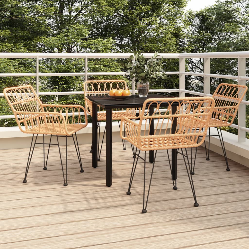 vidaXL Set mobilier de grădină, 5 piese, poliratan vidaXL Set mobilier de grădină, 5 piese, poliratan