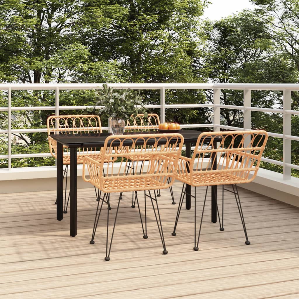 vidaXL Set mobilier de grădină, 5 piese, poliratan vidaXL Set mobilier de grădină, 5 piese, poliratan