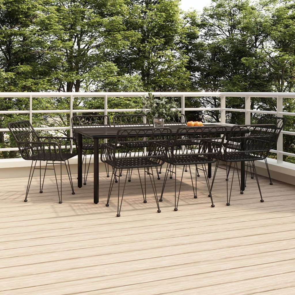 vidaXL Set mobilier de grădină, 9 piese, poliratan vidaXL Set mobilier de grădină, 9 piese, poliratan