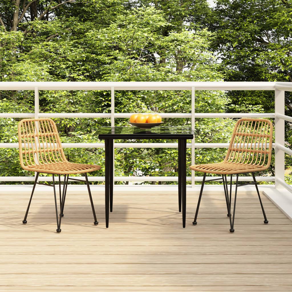 vidaXL Set mobilier de grădină, 3 piese, poliratan vidaXL Set mobilier de grădină, 3 piese, poliratan