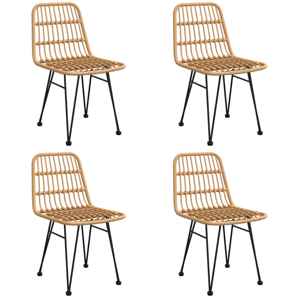 vidaXL Set mobilier de grădină, 5 piese, poliratan