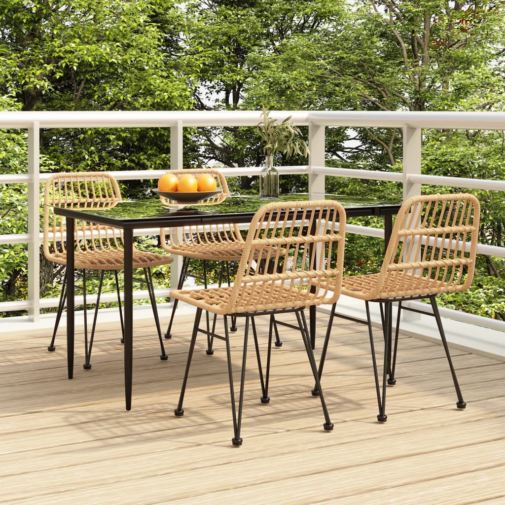 vidaXL Set mobilier de grădină, 5 piese, poliratan vidaXL Set mobilier de grădină, 5 piese, poliratan