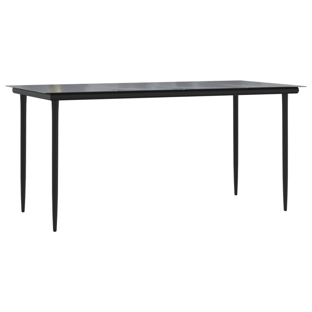 vidaXL Set mobilier de grădină, 5 piese, negru, poliratan vidaXL Set mobilier de grădină, 5 piese, negru, poliratan