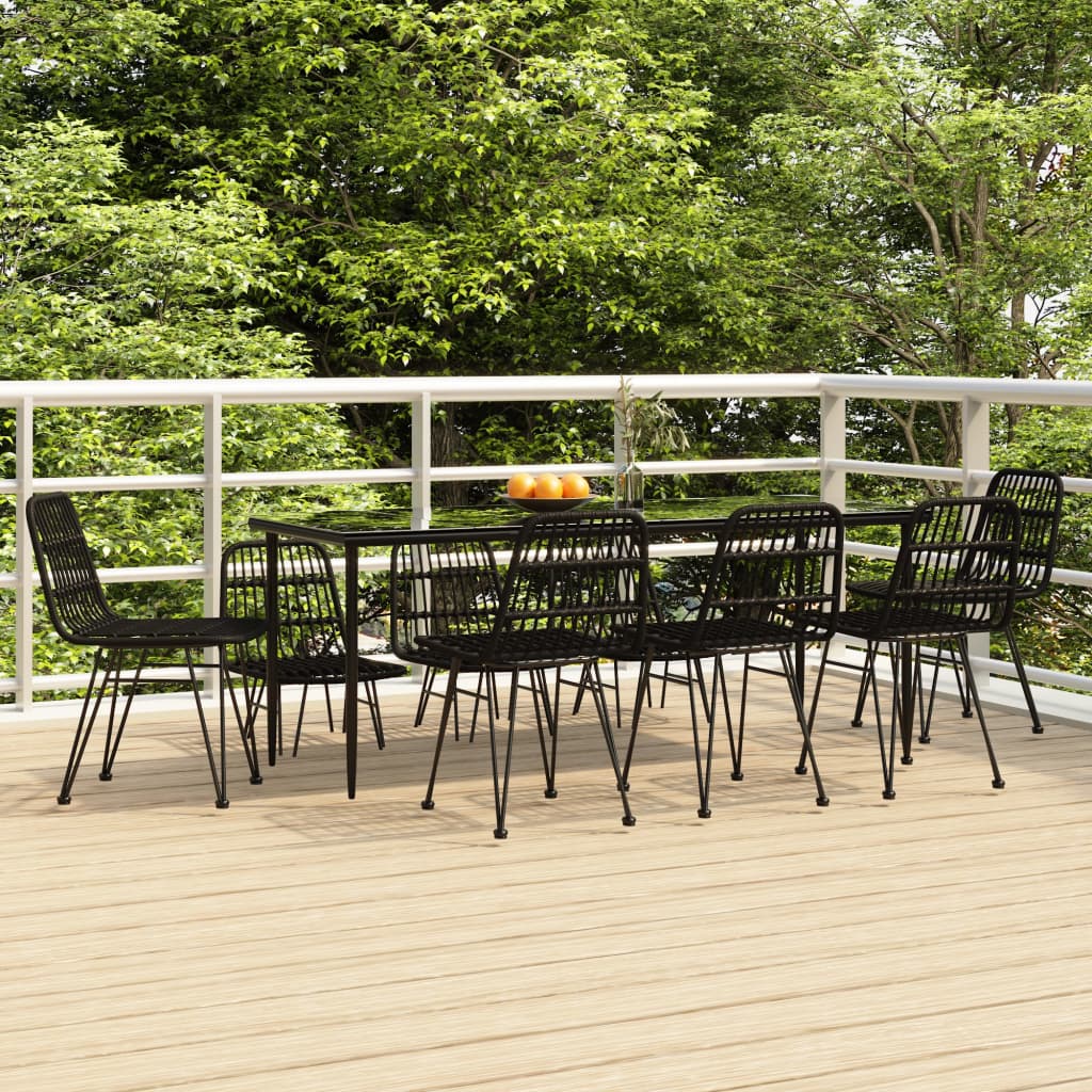vidaXL Set mobilier de grădină, 9 piese, poliratan vidaXL Set mobilier de grădină, 9 piese, poliratan