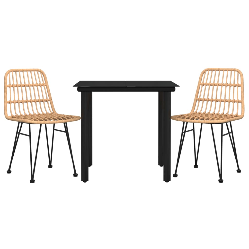 vidaXL Set mobilier de grădină, 3 piese, poliratan vidaXL Set mobilier de grădină, 3 piese, poliratan