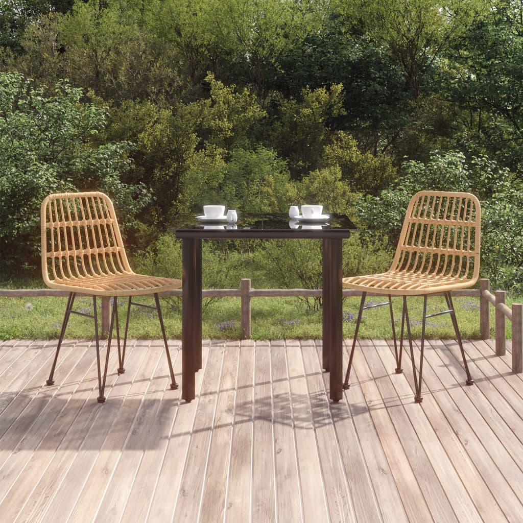 vidaXL Set mobilier de grădină, 3 piese, poliratan vidaXL Set mobilier de grădină, 3 piese, poliratan