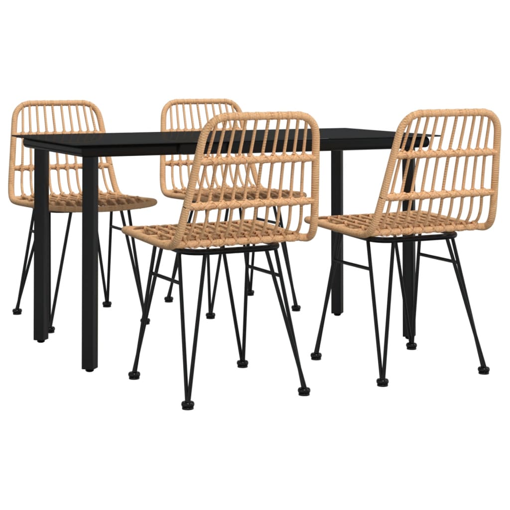vidaXL Set mobilier de grădină, 5 piese, poliratan vidaXL Set mobilier de grădină, 5 piese, poliratan